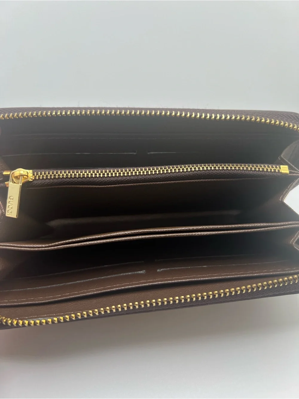 Zip Wallet with Tiger Motif